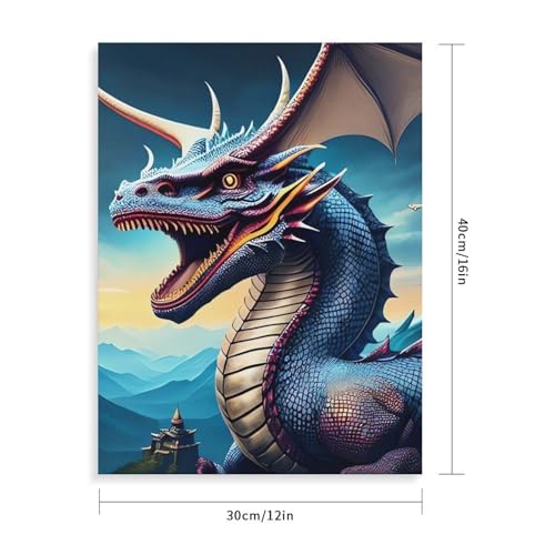 Peinture numérique dragon rugissant pour activité créative salon - 2