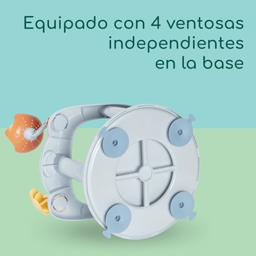 Miniatura 5 de Bebeconfort Asiento De Baño Bebé Giratorio Divertido, 6-12 Meses, Máx. 10 Kg, Silla Bañera Bebé, Silla Con Giro De 360 Grados, Bandeja De Actividades, Antideslizante, Ventosas, Ergonómico, Azul