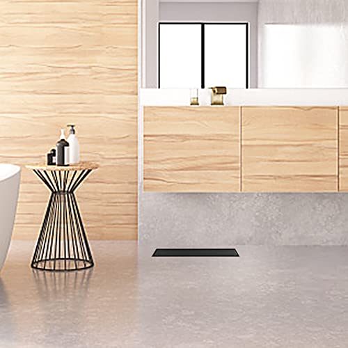 Vuudh 12 Inch Linear Shower Drain - Black 2-In-1 Flat & Tile Insert Cover, Brushed Sus 304 Stainless Steel Matte Rectangle Shower Floor Drain Adjust Feet (12 Inch, Black) #TOP6