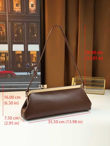 Image of Rejolly Women Vintage Kiss Lock Top Handle Handbag Evening Purse Crossbody Shoulder Bag with Chain Strap