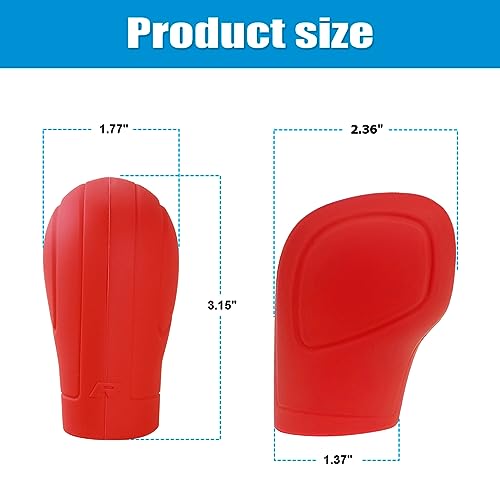 AICEL 2 Pcs Car Gear Shift Knob Cover, Elastic Silicone Car Automatic Shift Protector Cover, Universal Anti-Slip Auto Knob Gear Stick Protector for Men Women, Vehicle Accessories - Thumbnail 2