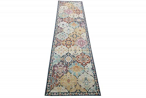 CARPETIA Teppich Outdoor Orientteppich Wohnzimmerteppich Ornamente bunt Größe 80x150 cm – Bild 5