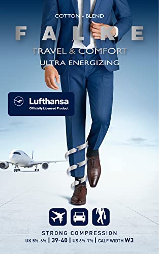 FALKE Heren Ultra Energizing Kniehoge Sokken admend katoen sterke compressiekousen elegante lange reizen lange staande vluchten verkwikking van de benen 1 Paar - Afbeelding 3