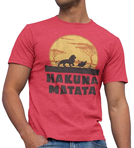 T-shirt Roi Lion Hakuna Matata Disney adulte en coton imprimé