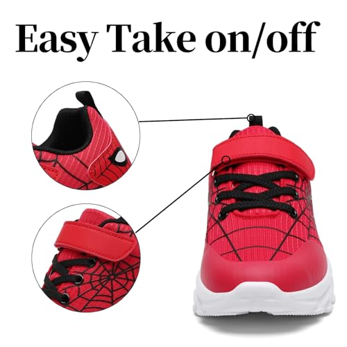 Nihaoya Kids Athletic Shoes Breathable Lightweight Sneakers for Boys & Girls Non-Slip Running Tennis Shoes with Web Pattern Design & Flexible Sole3