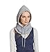 BA UNIQUE FASHION Unisex Sporty Snood Hat with drawstring Hood Scarf Neck Warmer Winter Balaclava Hood (Light Grey)