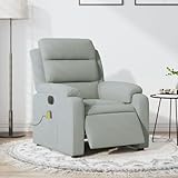 Housse en velours de haute qualité et cadre robuste : le fauteuil de massage est recouvert de velours gris clair doux pour la peau (100 % polyester) et offre une largeur d'assise confortable de 50 cm. Le cadre stable en bois et métal garantit une capacité de charge maximale de 110 kg et une durabilité pour un usage quotidien.
