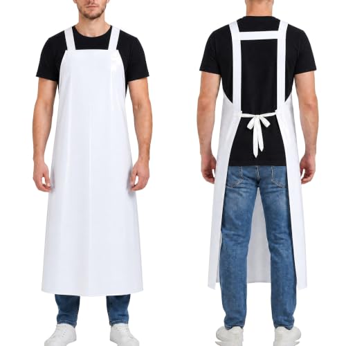 Image of Molaxhome Waterproof Oil-Resistant Vinyl Apron Chef Apron for DishWashing