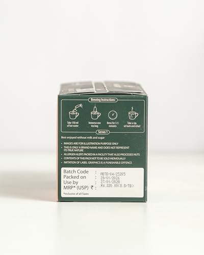 Image of Makaibari Green Valley Apoorva Finest Darjeeling Black 25 Tea Bags | Premium Darjeeling Single Estate | Muscatel Fruity Top Notes | 25 Cups