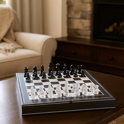 Set de Ajedrez de Cristal Lujo para Adultos con Estuche Premium miniatura 7