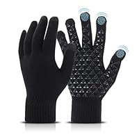 Abeillo Touchscreen Handschuhe Damen Strickhandschuhe Warme Winterhandschuhe Druck Dünne Fleece Liner Thermohandschuhe Sport Warm Fingerhandschuhe für Indoor oder Outdoor-Fahren Pendeln Radfahren