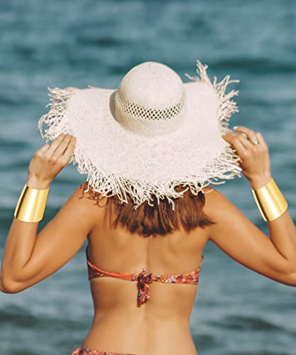 Bomail 2 Pcs Cuff Bangle Bracelet Set For Women Open Wide Wire Bracelets Gold Wrist Cuff Wrap Bracelet Adjustable #TOP4