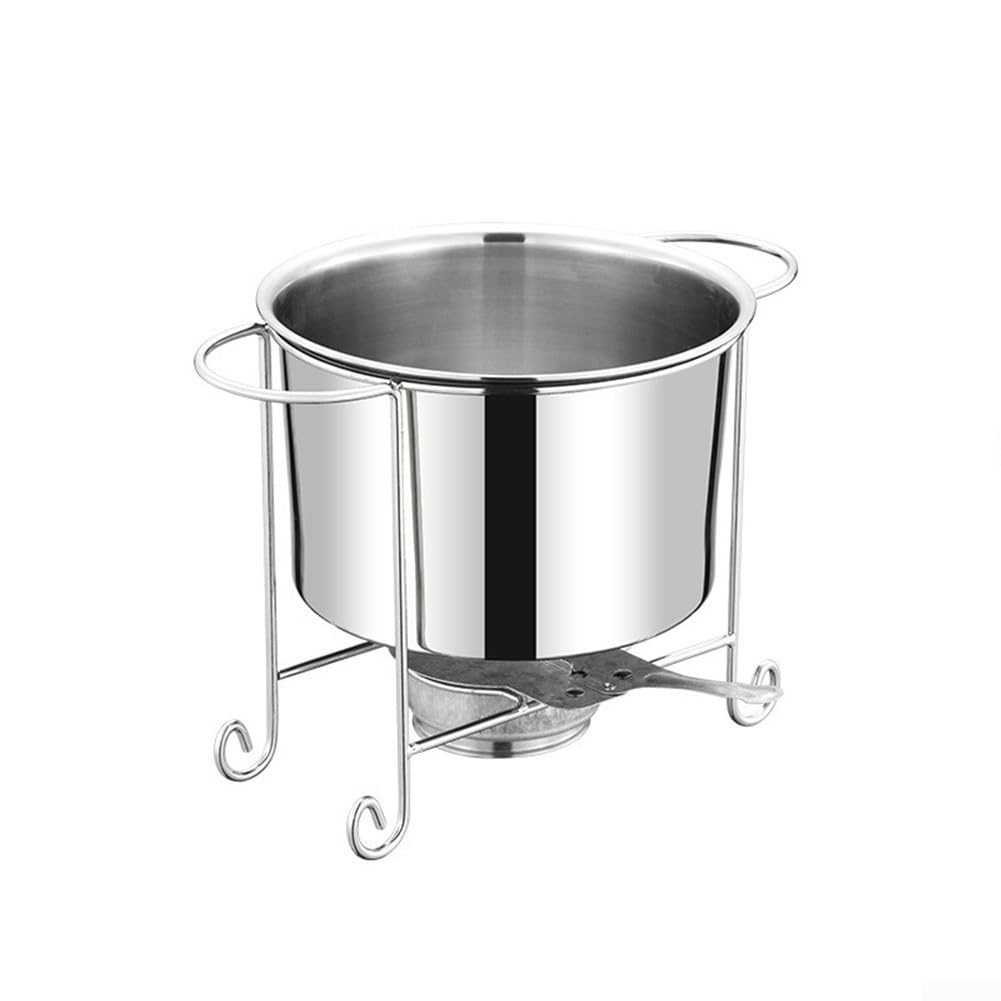 Calentador de buffet redondo recipiente acero inoxidable para servir comida caliente