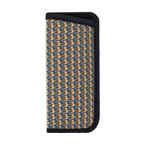 aeegda Galletas de comida con chispas de chocolate con estampado de galletas para hombres y mujeres, bolsa ligera para gafas, regalo para el hogar, oficina, viajes, Negro, S