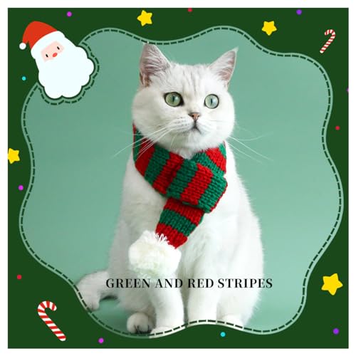 Christmas Knitted Scarf Dog Cat Santa Scarf - Image 4