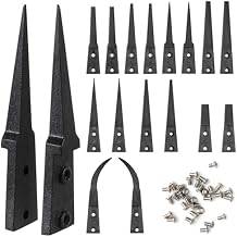 FEITA Anti Static Precision Tweezers ESD-Series Replacement Pointed, Curved & Flat Head, ESD Stainless Steel Twizzers Replaceable Carbon Fiber Plastic Tips With Locking Screws 8Types Each 1Pair