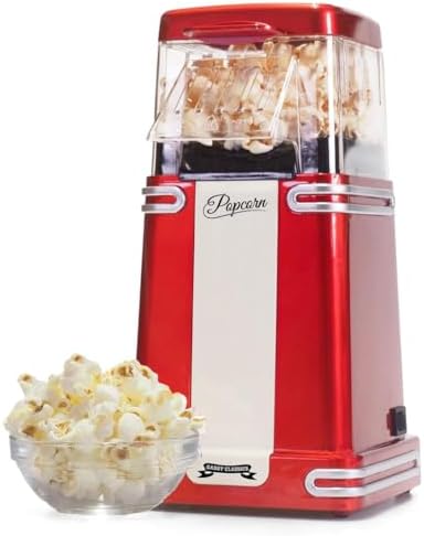 Gadgy hot air popcorn maker retro red