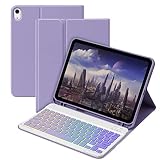 GOKOCO for iPad 10th Keyboard Case 10.9 inch 2022, Blackit Wireless Keyboard Case with Pencil Holder