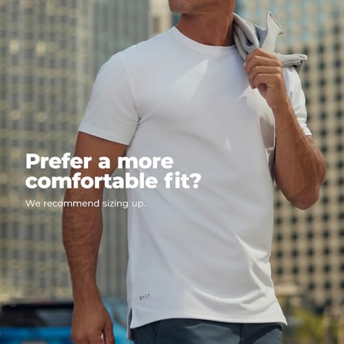 BYLT Split Hem Short Sleeve Men's T-Shirt - Polyester, Cotton, and Spandex Blend – Moisture Wicking, Breathable, Classic Fit2