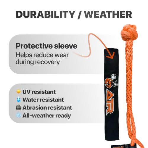 Image of Soft Shackle 3 /4 x 24 in, 66,200 lb for Off-Road Recovery | 66,200 lb UHMWPE soft shackle with abrasion-resistant protective sleeve for winching and recovery