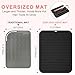 AMIJEAL Oversize Silicone Heat Resistant Mat for Hair Tools, Curling Iron Flat Iron Hair Straightener Holder Mat, Portable Hot Tools Cover Pad for Travel Vanity Salon(14.2