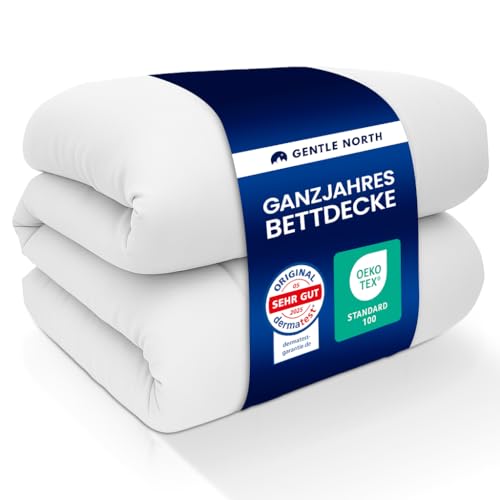 Gentle North Bettdecke 135x200 als Schlafdecke - Ganzjahresdecke für Allergiker geeignet - Weiche Steppdecke - Besonders Flauschig & waschbar bei 95°