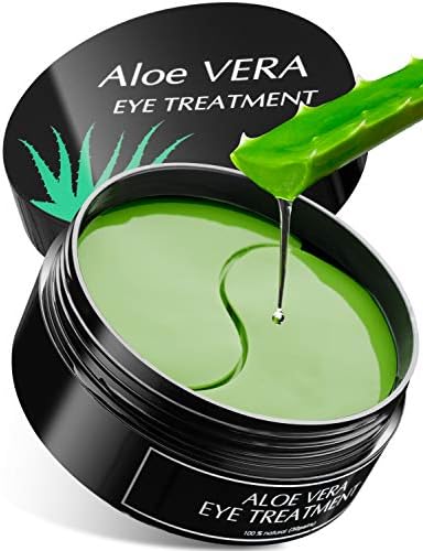Aloe Vera Eye Treatment Mask ( 30 Pairs ) Reduces Puffiness, Wrinkles, Puffy and Bags Under Eyes, Lightens Dark Circles, Undereye Patches Moisturizes and Anti Aging Skin, Hydrogel Pads with Collagen