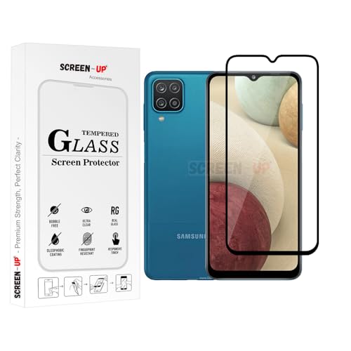 Image of ScreenUp Tempered Glass For Samsung Galaxy M12 (India) - Ultra Clear, 9H Scratch Resistant, Full Coverage, Easy Install Screen Protector