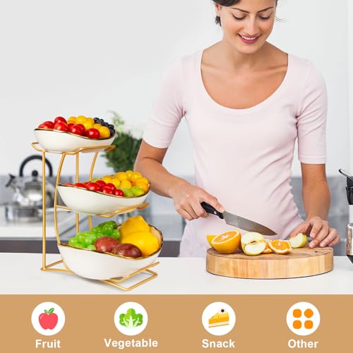 YUNLINLI Fruit Bowl for Kitchen Counter, 3 Tier Fruit Basket for Countertop - image 8