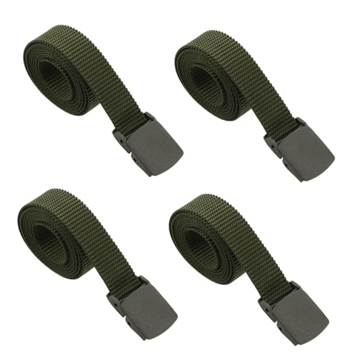 4pcs Nylon Adjustable Adventure Belt for Men No Design for Hiking Camping Outdoor Activities Versatile Webbing Strap with Unique Style and Durable Craftsmanship