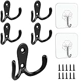 【DOPPELHAKEN DESIGN】Das Design mit zwei Haken macht es stärker und stabiler,stark genug, um zwei oder mehr Gegenstände aufzunehmen. Die Kante ist so glatt, dass Ihre Kleidung oder Gegenstände, an denen Sie hängen, nicht beschädigt werden.