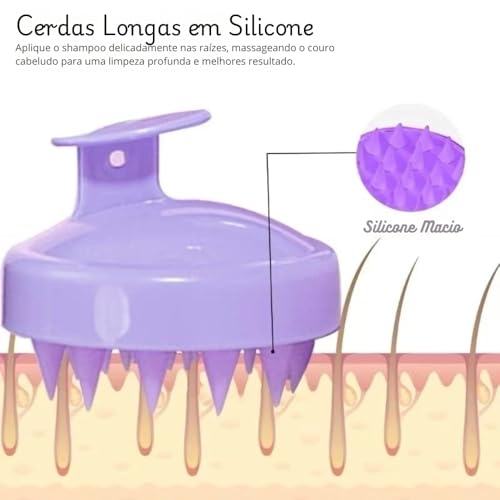 Kit Capilar com Escova Desembaraço, Pente Aplicador Óleo e Tintura, Borrifador e Massageador Limpeza