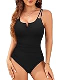 Nadeer Badeanzug Damen Bauchweg Einteiliger Slim Fit Strandmode Push Up Schwimmanzug High Waist Bademode Swimsuit