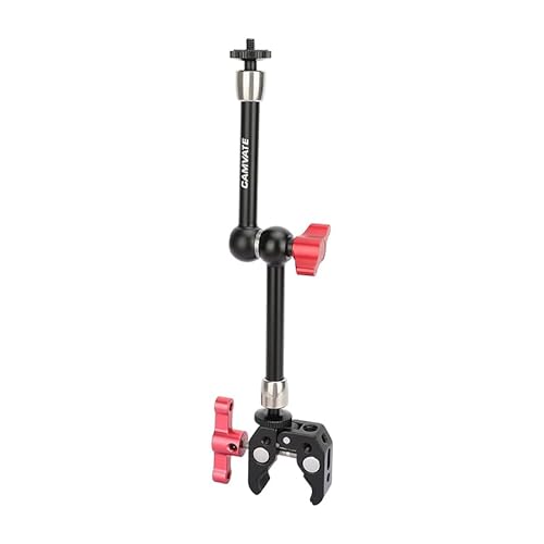 Image of CAMVATE 9.8 inch Adjustable Articulating Magic Arm + Versatile Super Crab Clamp (Red Lock Knobs)-3055