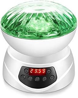 Ocean Wave Night Light Projector with Music Speaker, SStechi Relaxing Timer Remote Toddler