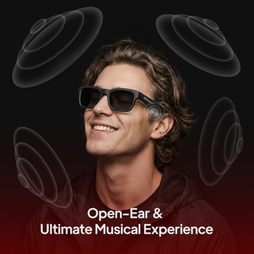 OhO Open Ear Smart Glasses, UV400 Z87.1 Lightweight Bluetooth Sunglasses