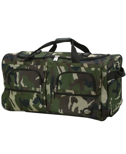 Image of Rockland Rolling Duffel Bag, Black, 22 inch