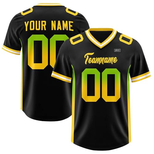 Maillot de football américain personnalisé en polyester respirant pour homme et femme