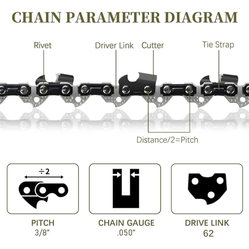 5Pack 18 Inch Chainsaw Chain
