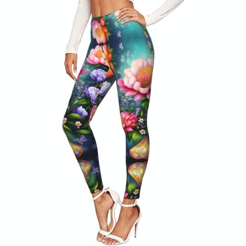 Leggings de compresión suave florales ropa de gimnasio para mujer activa