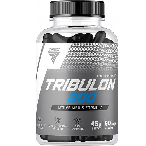 Trec Nutrition Tribulon | Testosteron-Booster für Männer | Tribulus Terrestris | Libido-Unterstützung | Nahrungsergänzungsmittel | Anabol (90 Kapseln)