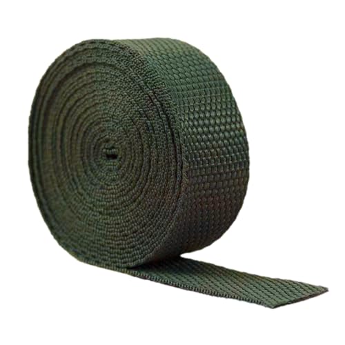 GUOSPIUS Nylon Webbing Belt，Heavy Cotton Webbing， 20mm Polypropylene Webbing Strap for Bags Backpacks Rucksack Belts Handles Dog Leads, 5, 10 or 20 Yards(Army Green,5 Yard)