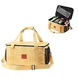 Jaugufiy Camping Cookware Storage Bag, Camping Cooking Utensils Organizer, Camping Storage Handbag, Barbecue Tool Storage Bag, Cookware Utensils Kit Travel Hanging Bag Outdoor Equipment Carry Bag