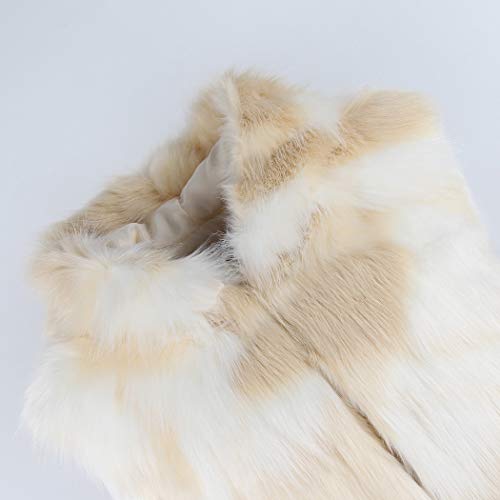 Umren Men's Luxury Faux Fur Coat Jacket Winter Warm Long Coats Overwear Outwear Camel Xl #TOP5