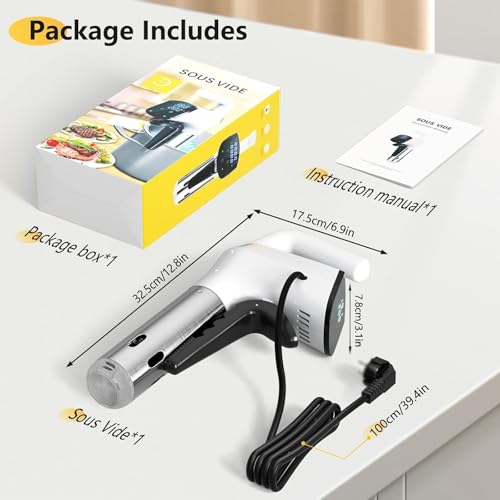 Cuiseur Sous Vide avec ecran LED et kit complet de cuisson basse temperature blanc - 8