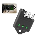 4 Pin Trailer Light Tester/Trailer Wiring Tester,Trailer Plug Tester for Testing Turn Signal Tail Lights Working Correctly,Universal Trailer Light Tester 4 Pin Fits Most Trailer