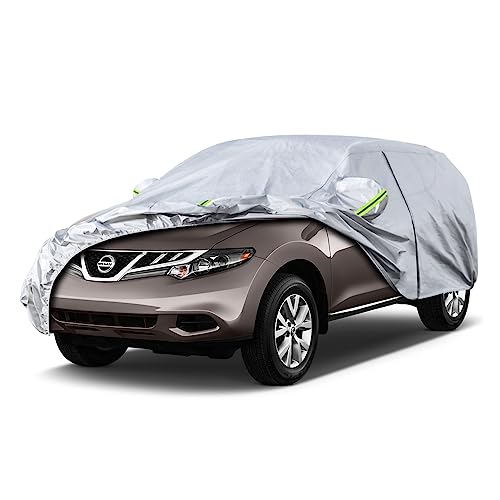 Image of Koukou SUV Car Cover Custom Fit Nissan Murano from 2002 to 2025, Waterproof Car Cover All Weather for Automobiles Outdoor Indoor with Zipper Door, Sun Rain Dust Snow Protection.