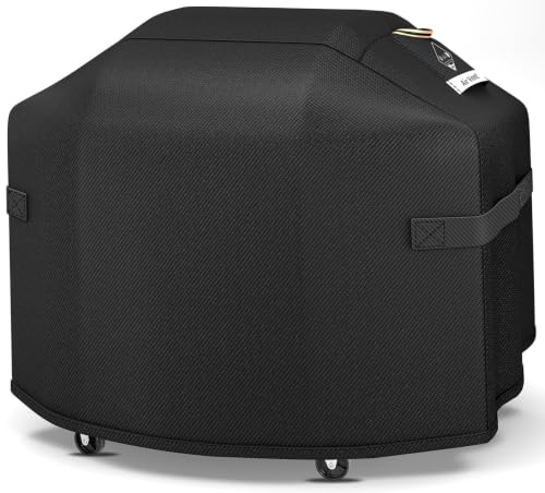 Ultimate Durable 55 Inch Grill Cover for Outdoor Grill Heavy Duty Waterproof Rip-Proof BBQ Cover Fade Resistant Gas Grill Cover with Straps 3-4 Burner Barbecue Cover for Weber Char-Broil Nexgrill etc