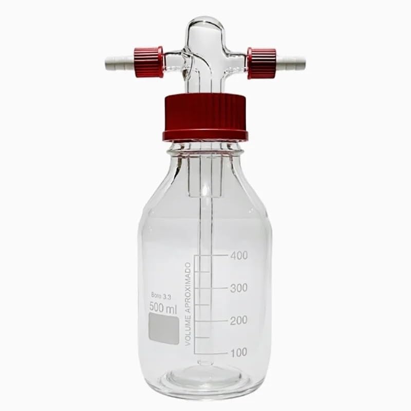 GL45 Gas Washing Bottle — 250/500/1000 mL Laboratory Safety Gas Cylinder(100mL B)