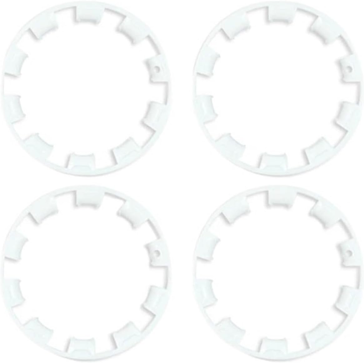 4Pcs Vehicle Wheel Rims Edge Protector Ring Tire Guard Strip Wheel Hub Covers Accessories，Compatible For Tesla Model Y Wheel Parts 20 Inch(White)